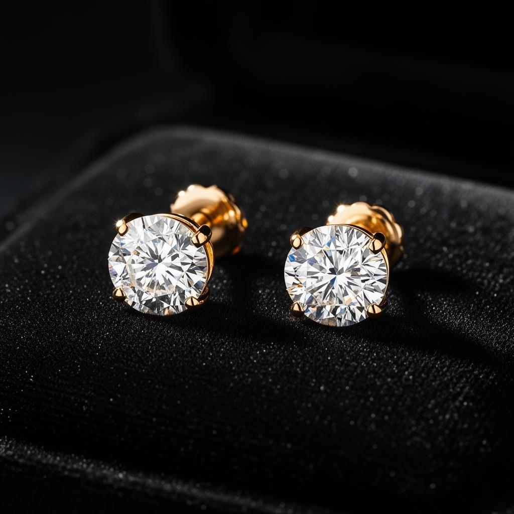 2 CTW Lab-Grown Diamond Stud Earrings
